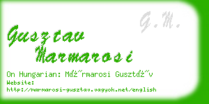 gusztav marmarosi business card